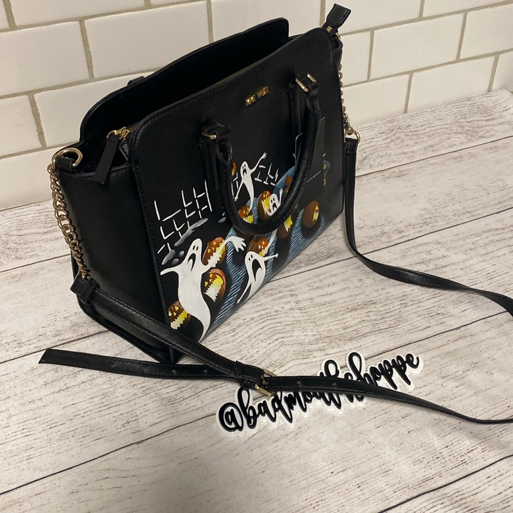 *Cup of Horror The Nightmare Before Christmas Pumpkin Patch Satchel Purse Bag - Picture 11 of 14